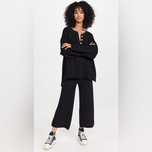 NWT Hailee Sweater Set PANTS ONLY Free People | Black